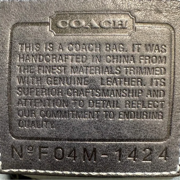 Coach Legacy Perforated Leather Signature Canvas Hobo Vintage Y2K - Picture 14 of 15